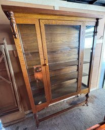 Oak China Cabinet With Wheels