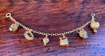 Vintage MCM Gold-Toned Charm Bracelet
