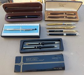 Lot Of Ten Vintage Pens Including Cross