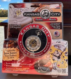 New, Unopened Kansas City Railroad Pocket Watch