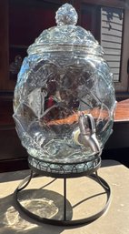 Glass Beverage Dispenser With Stand