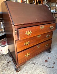 Antique Chippendale-Style Slant Front Writing Desk- Please Read