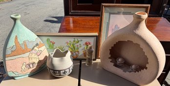 Six Piece Southwest Inspired Decor Lot