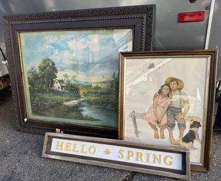 Lot Of 3 Pieces Of Wall Art