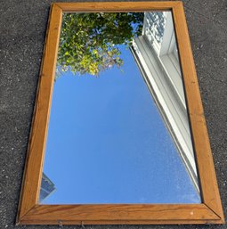 Large Mirror In Wooden Frame