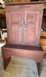 Antique Hutch/ Kitchen Cupboard (2 Pieces)