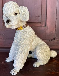 Vintage Wien Keramos Austria Porcelain White Poodle Figurine