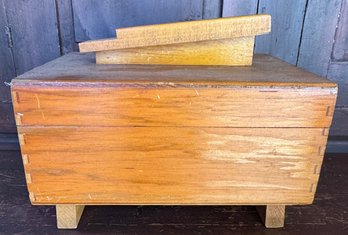 Dove Tail Shoeshine Box With Contents
