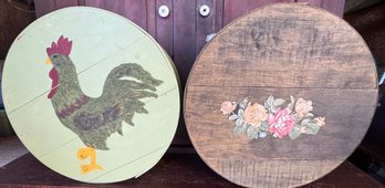 Lot Of Two Antique Cheese Boxes