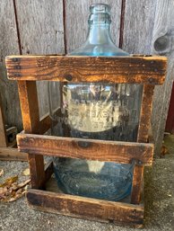 Vintage Great Bear 5 Gal Water Bottle & Crate