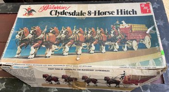 Vintage AMT Budweiser Clydesdale 8-Horse Hitch Model Kit
