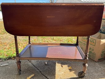 Unique Antique Expandable Tea Trolley Cart- Neat!