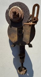 Antique Hand Crank Grinding Stone