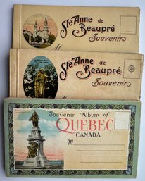 Lot Of Early Postcard Books From Quebec, Canada
