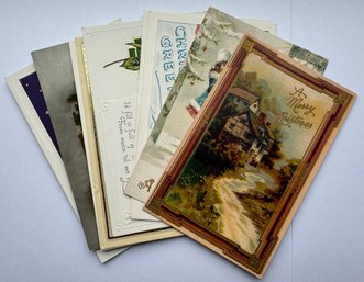 Lot Of 9 Vintage Christmas Postcards