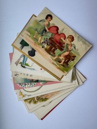 Lot Of Early Vintage Valentine's Day Postcards
