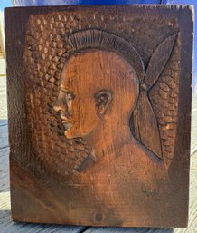 Carving Of Native American By Louis W. Diegoli