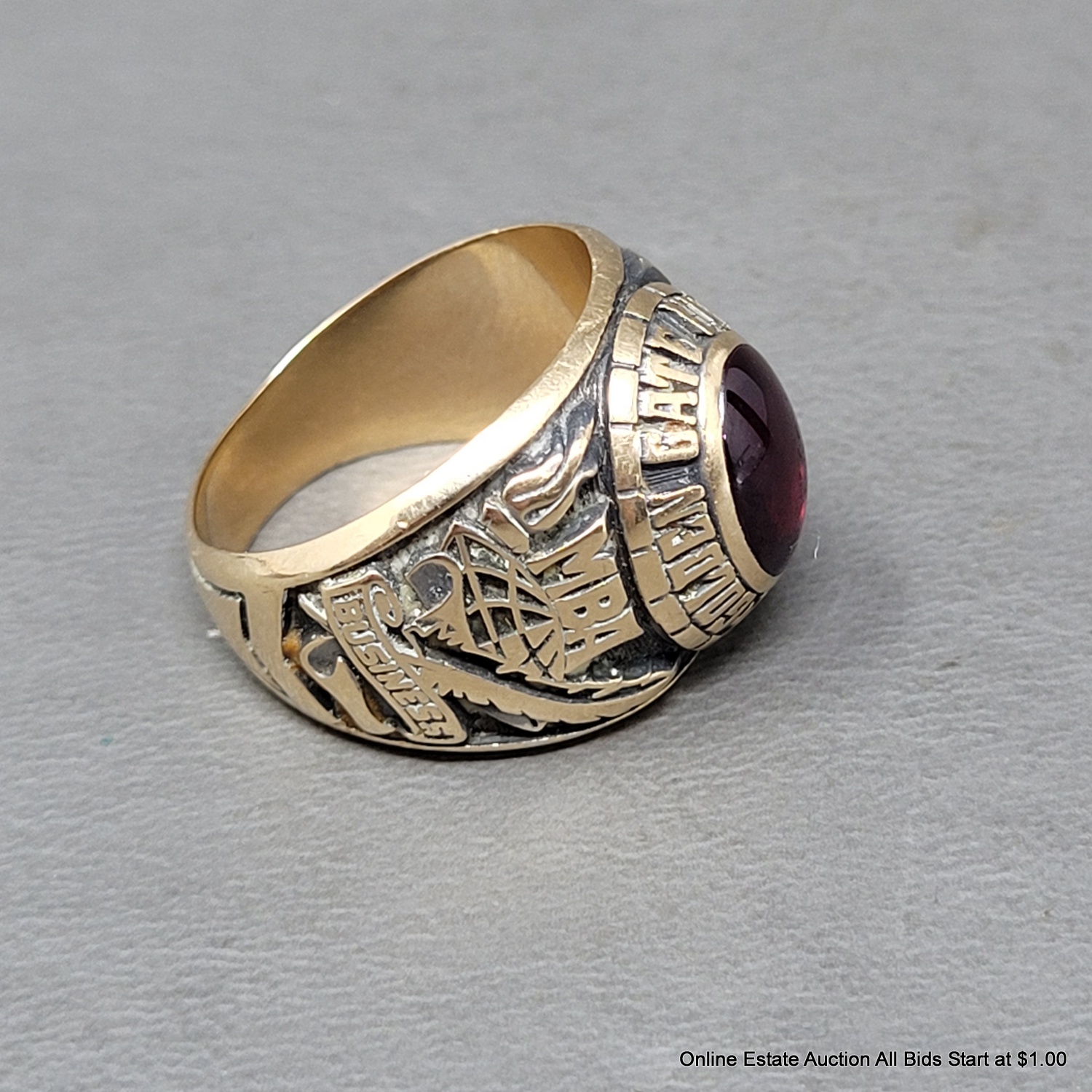 14K Yellow Gold Golden State University 1982 MBA Josten's Class
