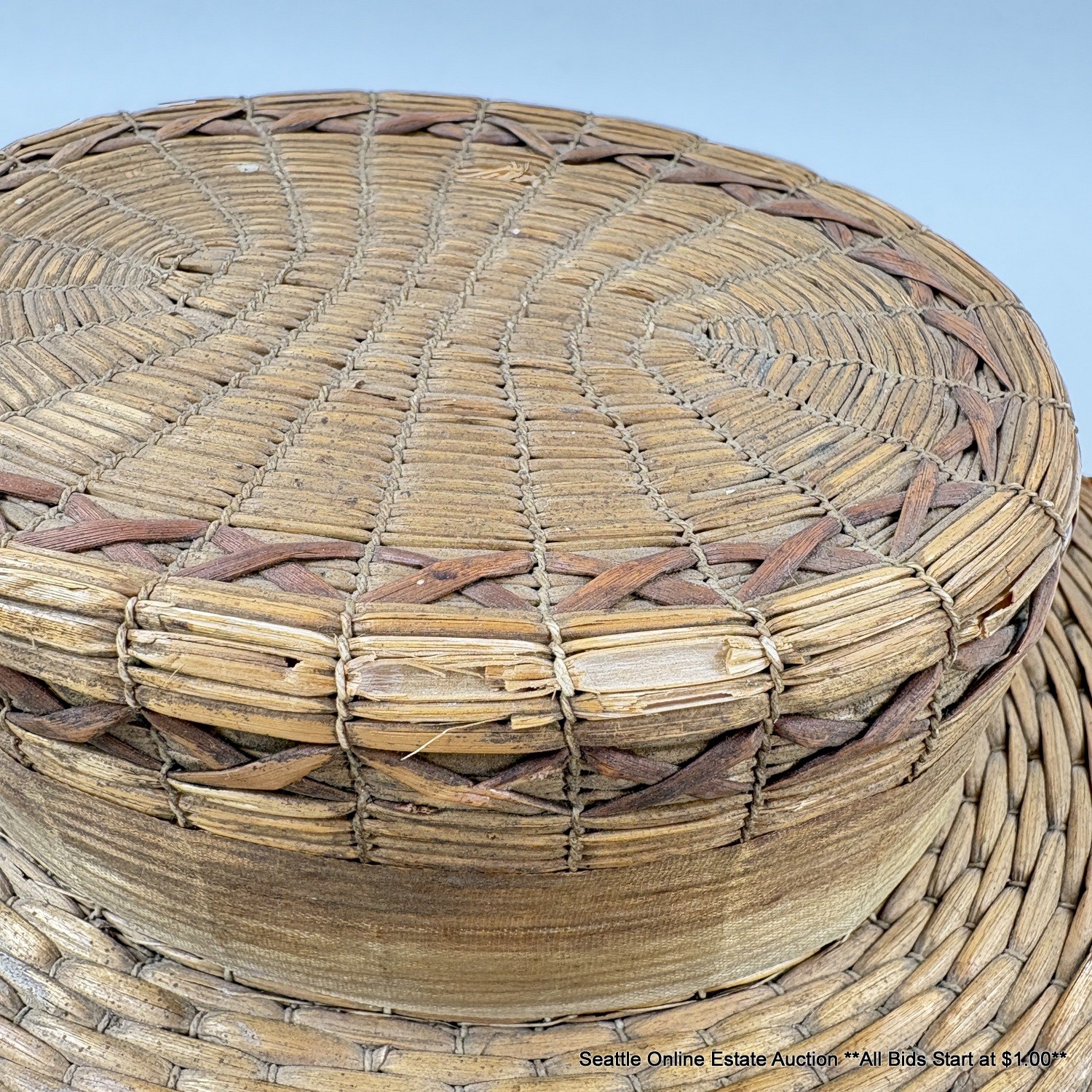 Frank H. Lee Co. Vintage Salesman's Sample Woven Straw Boater Hat ...