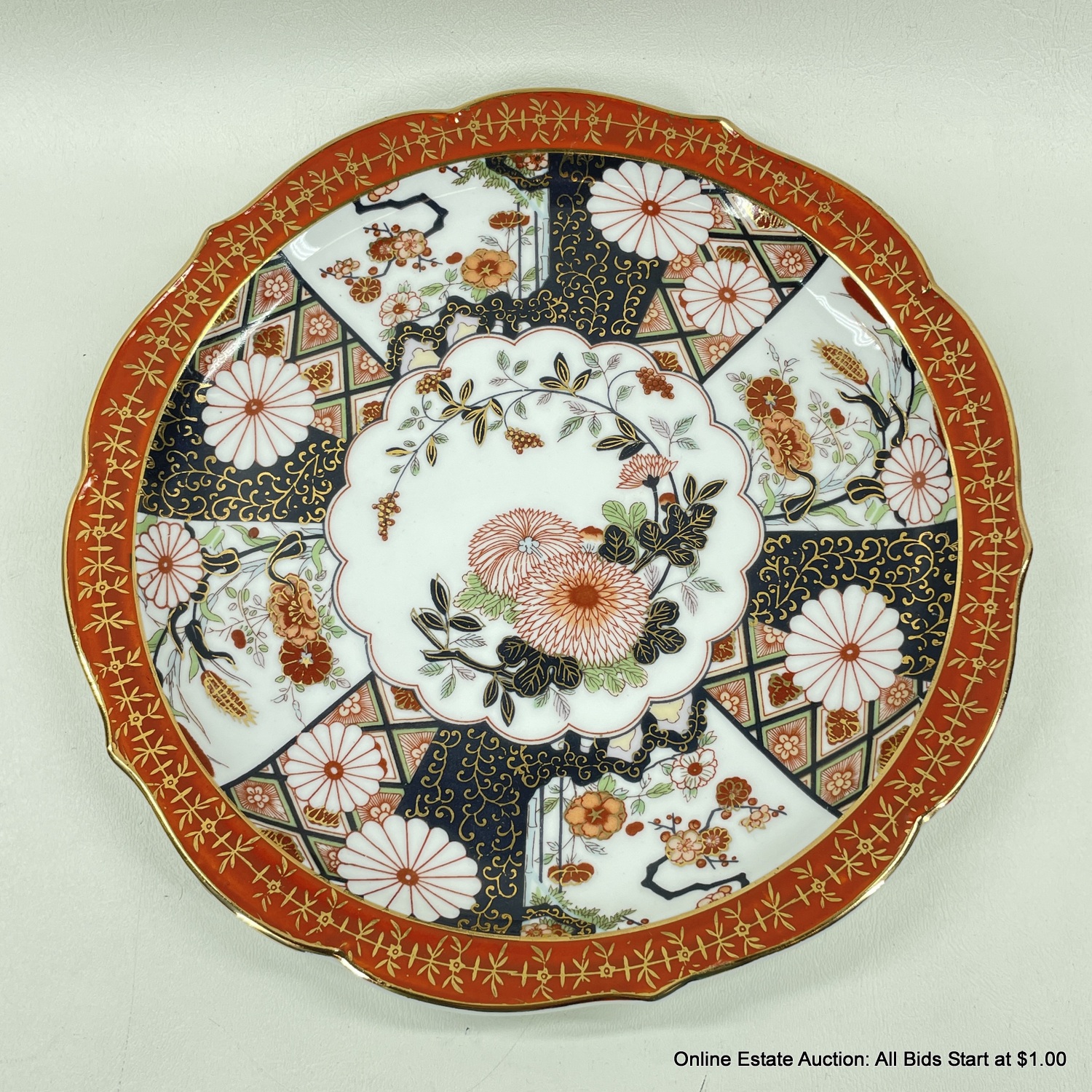 の器マルアージュです Vintage Saji Fine China Japanese Imari Plate #35579 | Auctionninja.com