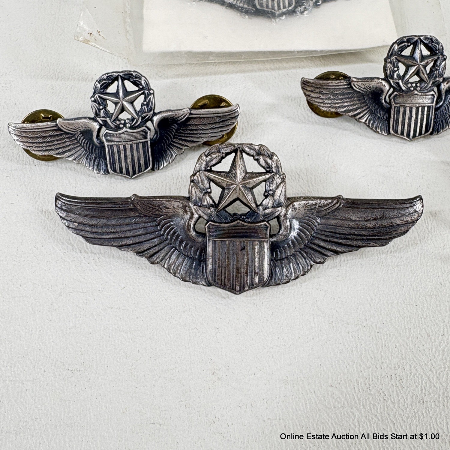 7 WWII Unites States Air Force Command Pilot Wings Badges & Lapel Pins ...