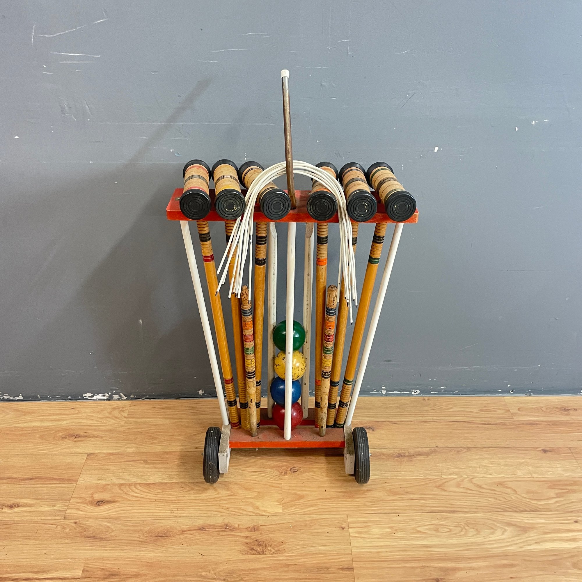 Vintage Croquet Set With Storage Cart (LOCAL PICK UP ONLY) #27084 ...