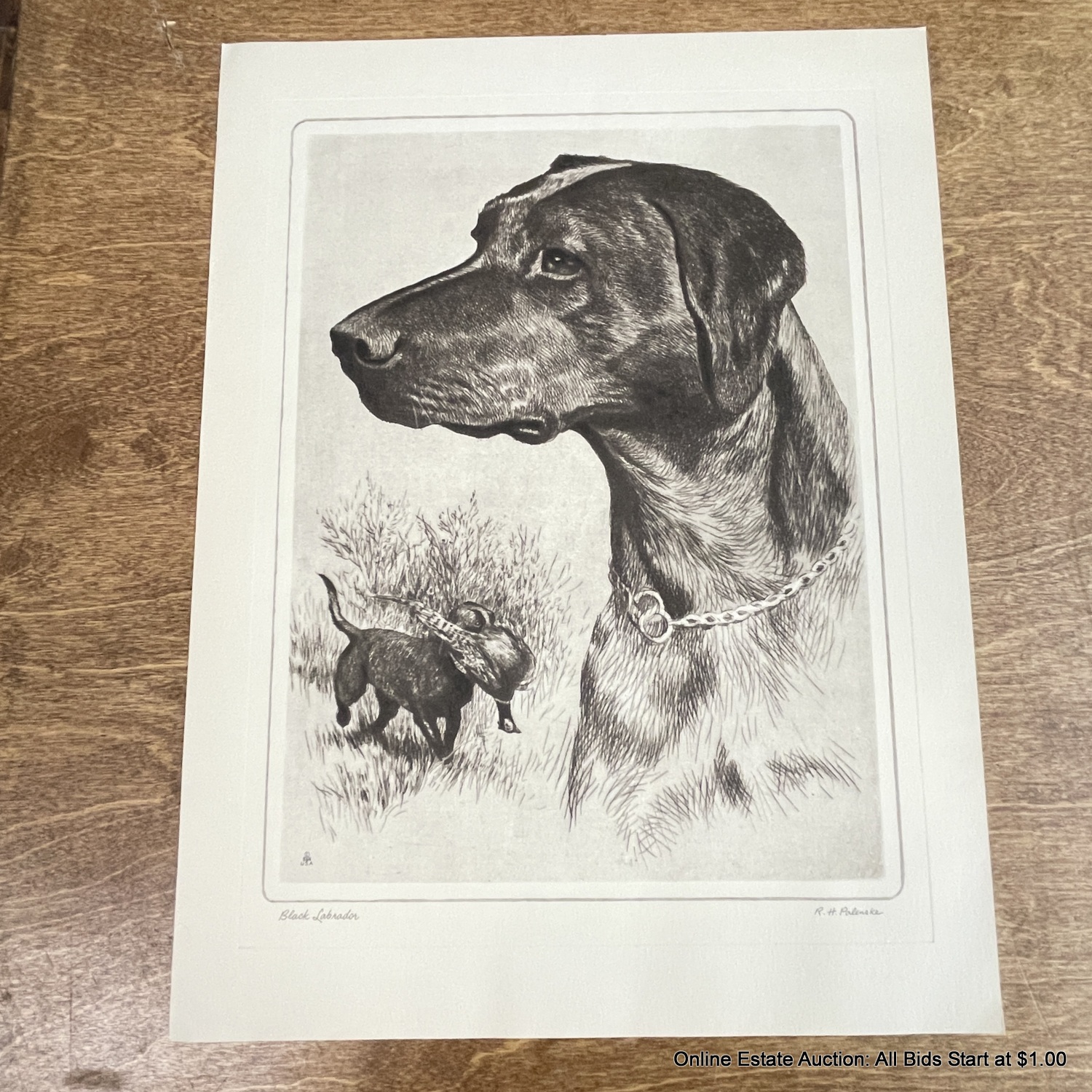 Four Vintage Etching By R. H. Palenske For Brown & Bigelow 60th