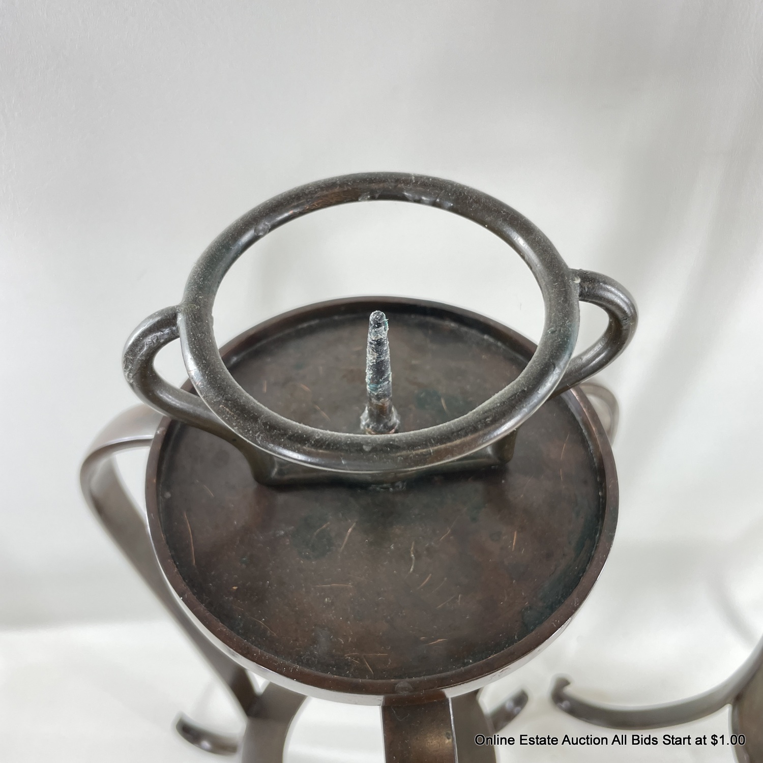 Antique Japanese Shokudai Bronze Candlestands 19.5"Tall (LOCAL PICKUP