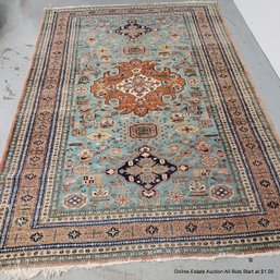 Hand Knotted Wool On Cotton Carpet:  9' 7' X 6' 7'