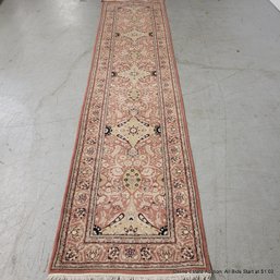 Hand Knotted Runner Wool On Cotton Warp 2' 7' X 11'