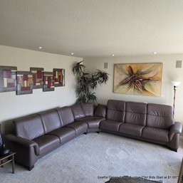 Ekornes Reclining Stressless Sectional Leather Sofa (LOCAL PICKUP ONLY)