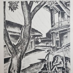 Roberto Montenegro (1885-1968) Halftone Print 'Talking' Circa 1930 Signature In The Print