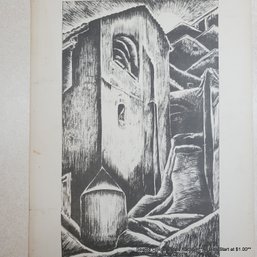 Roberto Montenegro (1885-1968) Double-Sided Halftone Print 'Town Of The Sunrise' & 'untitled'
