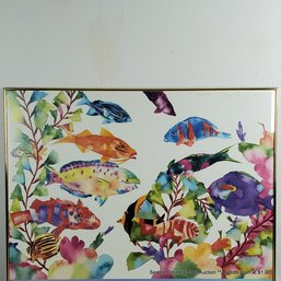 Tracy Taylor Vintage Offset Lithograph 'Starkist' Signed & Dated 1988 In The Print, 26' X 32' Framed