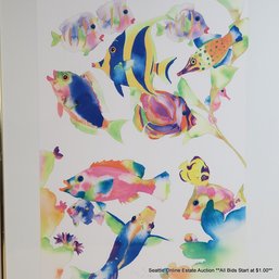 Tracy Taylor Offset Lithograph 'Fresh Not Frozen' Signed & Dated 1990 In The Print, 28.25' X 22.25' Framed