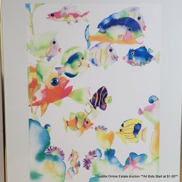 Tracy Taylor Vintage Offset Lithograph 'Market Price' Signed & Dated 1990 In The Print, 28.25' X 22.25' Framed