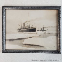 Loman Brothers Vintage Black And White Photograph From Nome, Alaska Of 'Victoria' And 'Bear', Framed