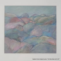 Mary Ann Tollefson Oil Pastel Mixed Media Artwork Signed, 12.75' X 12.25' Framed