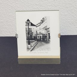 Studio Marc-Henri Miniature 'Montmarte, Rue Norvins, Paris' No. 5 Collection 'Paris Nostalgique', Framed Stand