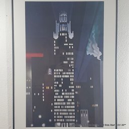 Georgia O'Keeffe Offset Lithograph Of 'Radiator Building - Night, New York' Reproduced By Artexpo, Framed