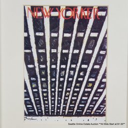 Abe Birnbaum Offset Lithograph Depicting His 1959 New Yorker Cover Art, Signature In The Print, Framed