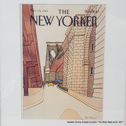 Roxie Munro Offset Lithograph Depicting Her 1983 New Yorker Cover Art, Signature In The Print, Framed