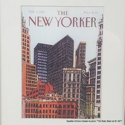 Roxie Munro Offset Lithograph Depicting Her 1982 New Yorker Cover Art, Signature In The Print, Framed