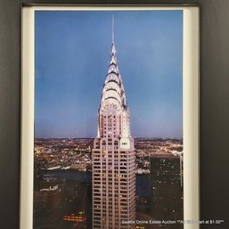 Battman Studios Original Photograph Of The Chrysler Building In New York City, Signed, Framed
