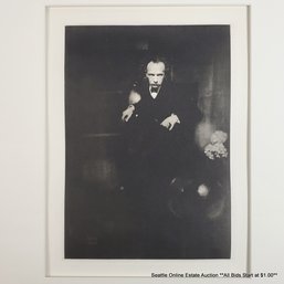 Edward Steichen Photogravure Portrait Of Richard Strass Signed & Dated MDCCCCVI, Printed 1981, Framed