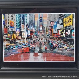 Tenzin Dawa Original Photograph Of Times Square In New York City, 11' X 13' Framed