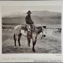 Jay Dusard Offset Lithograph 'Martin Black, Buckaroo, Stampede Ranch, NV, 1982' #75/200, Signed, Framed