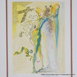 Salvador Dali Original Lithograph 'Paradise 12' - The Divine Comedy Suite #130/150 With COA, Signed, Framed