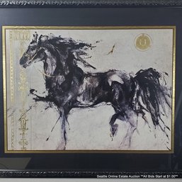 Marta Gottfried Wiley Offset Lithograph With Gold Leaf 'Lepa Zena', 41' X 51' Framed (LOCAL PICK UP ONLY)