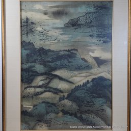 C.C. (chi-Chien) Wang (1907-2003) Lithograph 'Awe Of  Reverence' #71/225, Signed, 36.50' X 28' Framed